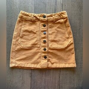 Corduroy brown mini skirt size S